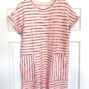 LOFT Neon Striped Terry Pocket Dress